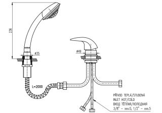Смеситель на борт ванны Rav Slezak Dunaj D475.5YZ золото